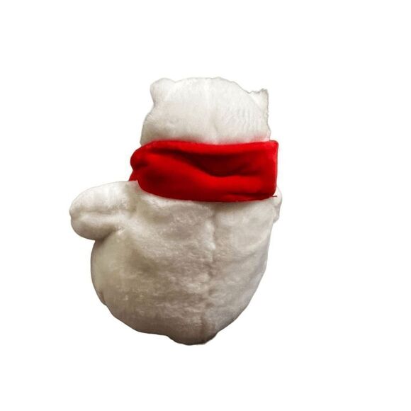 Christmas Coca Cola Polar Bear Plush Stuffed Animal Toy 2011 Red Scarf 6" - Picture 2 of 7